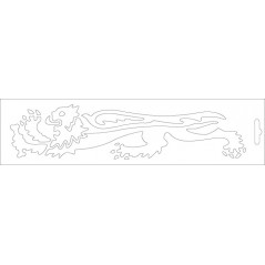 MALOSSI Adhesivo leon blanco lado izquierdo - 23 cm 33 9756 60934