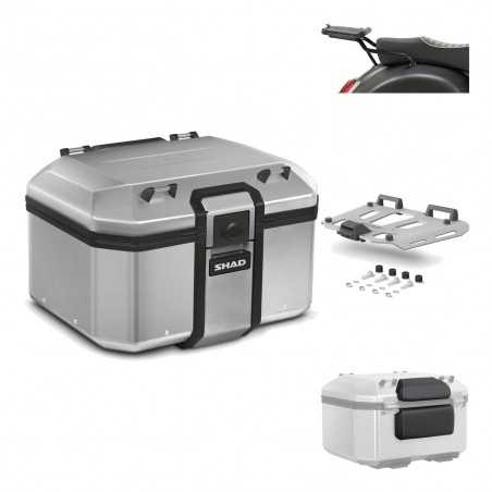 SHAD Baul trasero + herraje montaje parrilla respaldo de pasajero TR48 TERRA KIT-189240