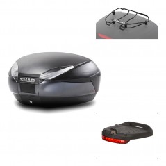 SHAD Baul trasero + accesorios SH48 DARK GREY PREMIUM KIT-189343