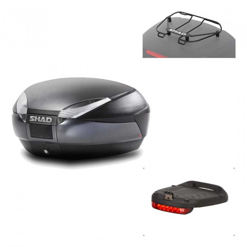 SHAD Baul trasero + accesorios SH48 DARK GREY PREMIUM KIT-189343
