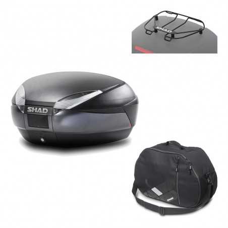 SHAD Baul trasero + accesorios SH48 DARK GREY PREMIUM KIT-189344
