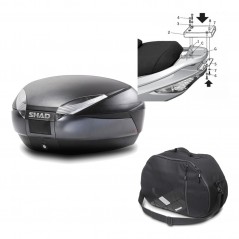 Back trunk + big top fitting + internal bag  SH48 DARK GREY PREMIUM
