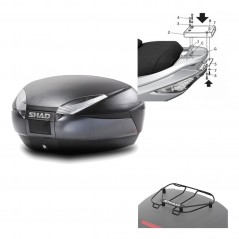 Back trunk + big top fitting + top grid rack  SH48 DARK GREY PREMIUM