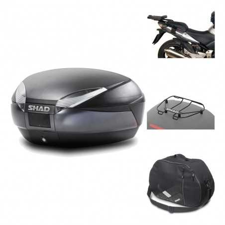 SHAD Baul trasero + herraje montaje accesorios SH48 DARK GREY PREMIUM KIT-189400