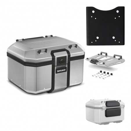 SHAD Baul trasero + herraje montaje parrilla respaldo de pasajero TR48 TERRA KIT-189296