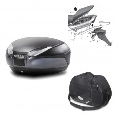 Back trunk + big top fitting + internal bag  SH48 DARK GREY PREMIUM