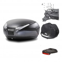 Rear trunk + mounting hardware + accessories  SH48 DARK GREY PREMIUM