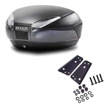 SHAD Baul trasero + herraje montaje SH48 DARK GREY PREMIUM KIT-189402
