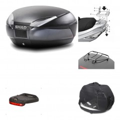 Rear trunk + mounting hardware + accessories  SH48 DARK GREY PREMIUM