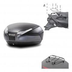 Back trunk + big top fitting + top grid rack  SH48 DARK GREY PREMIUM