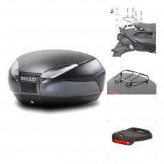 Rear trunk + mounting hardware + accessories  SH48 DARK GREY PREMIUM