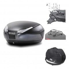 Rear trunk + mounting hardware + accessories  SH48 DARK GREY PREMIUM