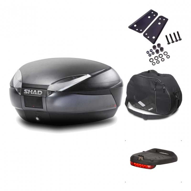 Rear trunk + mounting hardware + accessories  SH48 DARK GREY PREMIUM