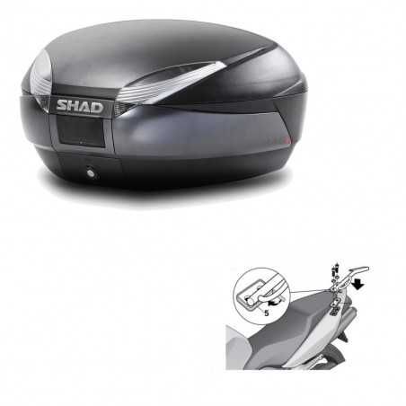 SHAD Baul trasero + herraje montaje SH48 DARK GREY PREMIUM KIT-189506