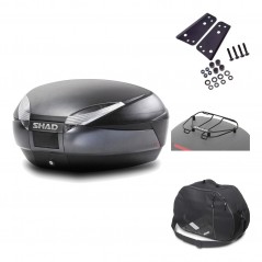 Rear trunk + mounting hardware + accessories  SH48 DARK GREY PREMIUM