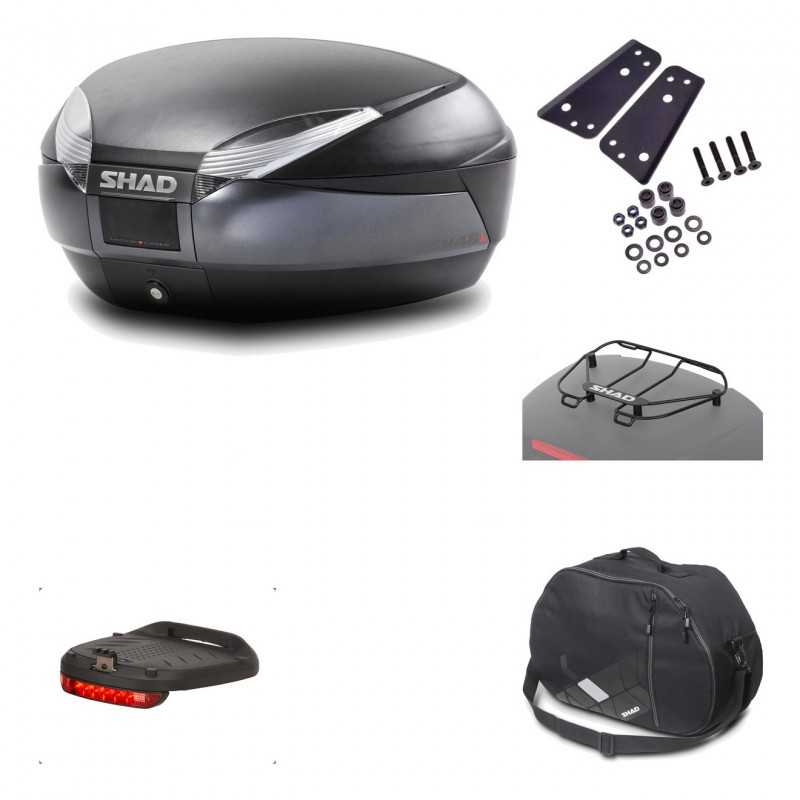 Rear trunk + mounting hardware + accessories  SH48 DARK GREY PREMIUM