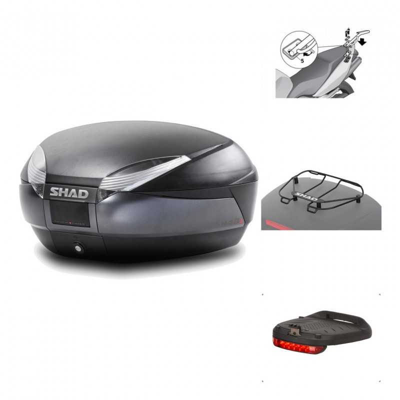Rear trunk + mounting hardware + accessories  SH48 DARK GREY PREMIUM