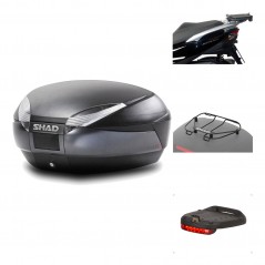 SHAD Baul trasero + herraje montaje accesorios SH48 DARK GREY PREMIUM KIT-189567