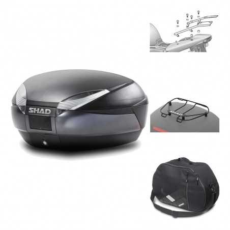 SHAD Baul trasero + herraje montaje accesorios SH48 DARK GREY PREMIUM KIT-189920