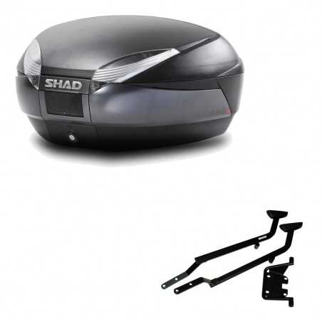 SHAD Baul trasero + herraje montaje SH48 DARK GREY PREMIUM KIT-189922