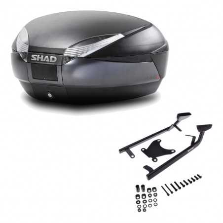 SHAD Baul trasero + herraje montaje SH48 DARK GREY PREMIUM KIT-189722