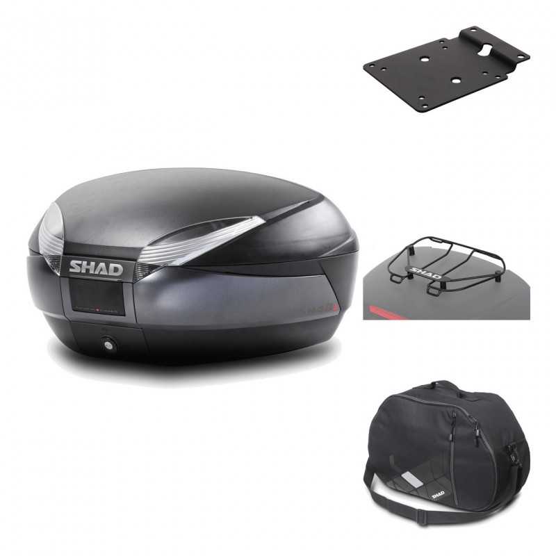 Rear trunk + mounting hardware + accessories  SH48 DARK GREY PREMIUM
