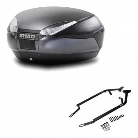 SHAD Baul trasero + herraje montaje SH48 DARK GREY PREMIUM KIT-189674