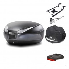 SHAD Baul trasero + herraje montaje accesorios SH48 DARK GREY PREMIUM KIT-189725