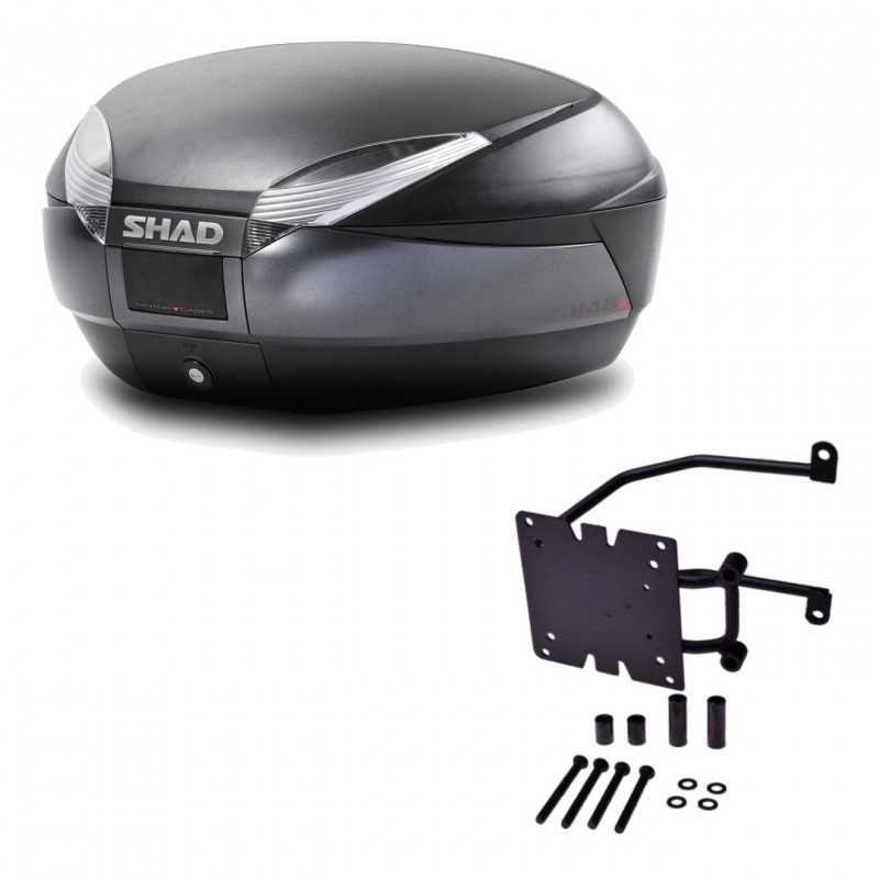 SHAD Baul trasero + herraje montaje SH48 DARK GREY PREMIUM KIT-189826