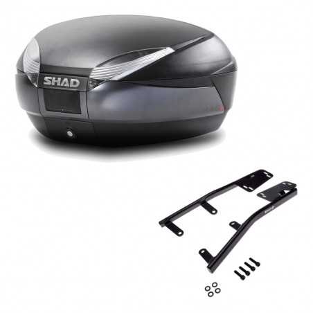 SHAD Baul trasero + herraje montaje SH48 DARK GREY PREMIUM KIT-190026