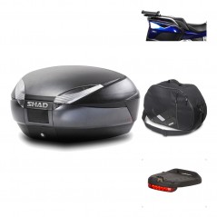 SHAD Baul trasero + herraje montaje accesorios SH48 DARK GREY PREMIUM KIT-190077