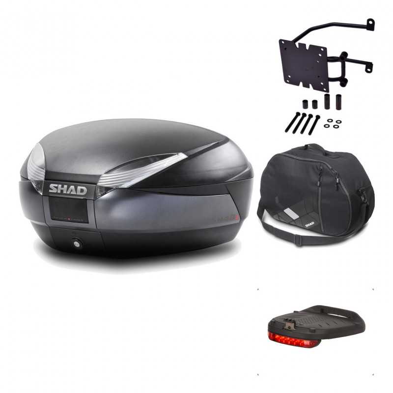 Rear trunk + mounting hardware + accessories  SH48 DARK GREY PREMIUM