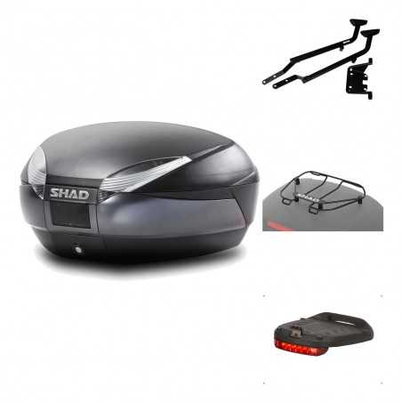 SHAD Baul trasero + herraje montaje accesorios SH48 DARK GREY PREMIUM KIT-189927