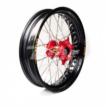 HAAN WHEELS Rueda completa aro negro 17-350 buje rojo 1 115006/3/6 61431