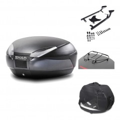 Rear trunk + mounting hardware + accessories  SH48 DARK GREY PREMIUM