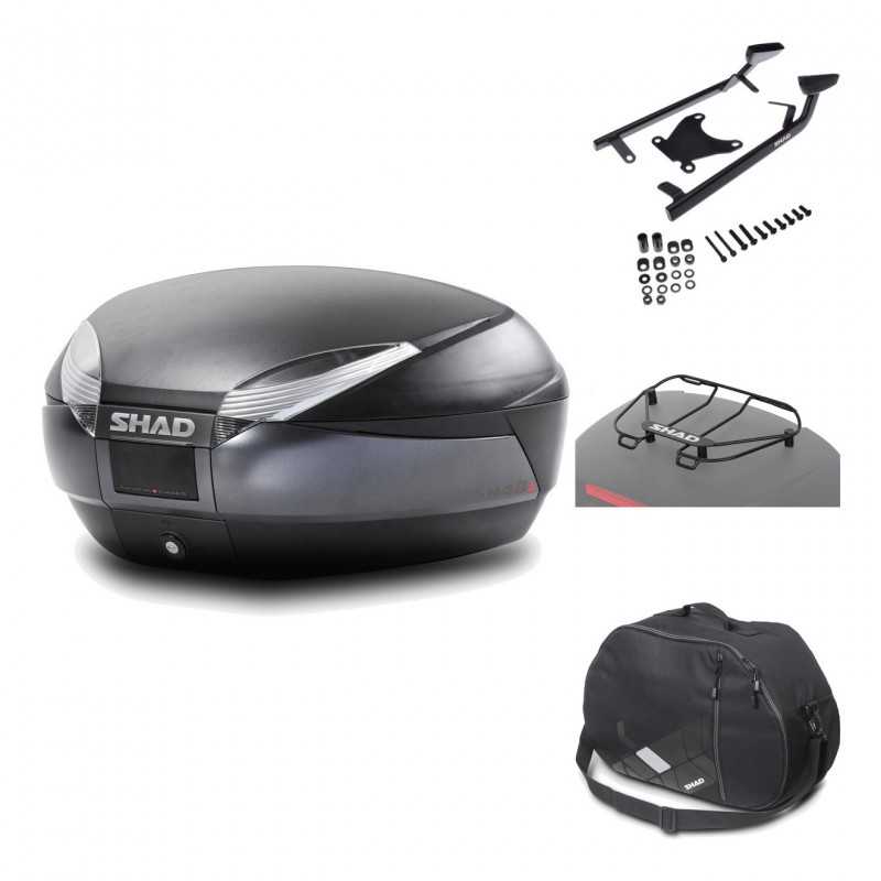 Rear trunk + mounting hardware + accessories  SH48 DARK GREY PREMIUM