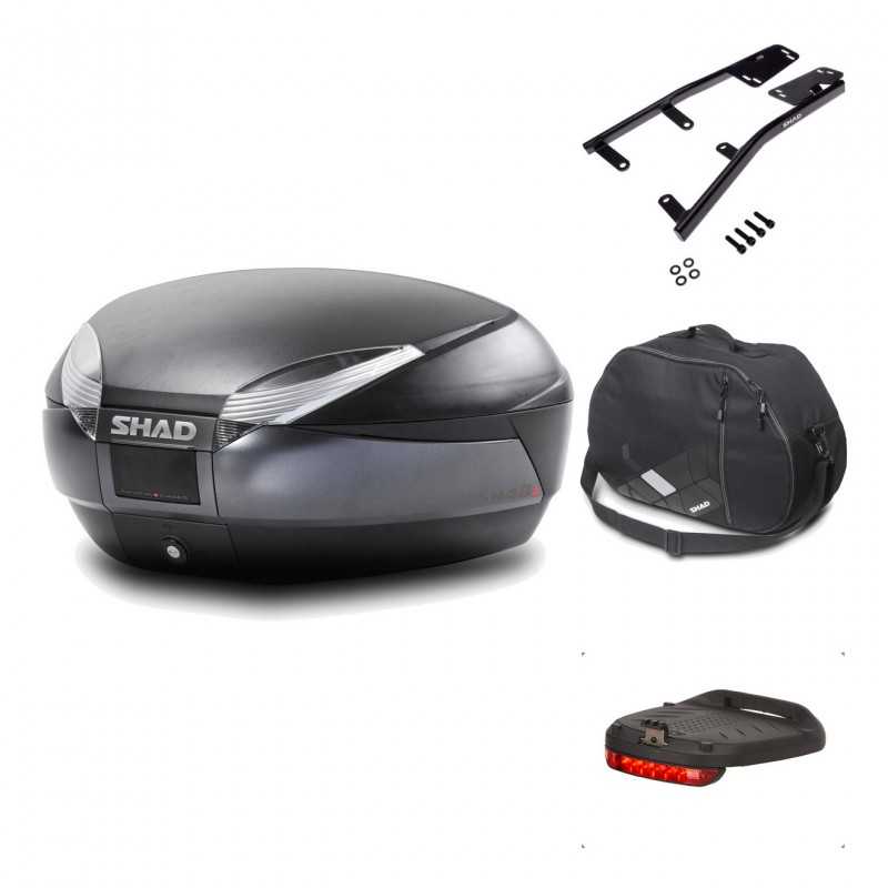 Rear trunk + mounting hardware + accessories  SH48 DARK GREY PREMIUM