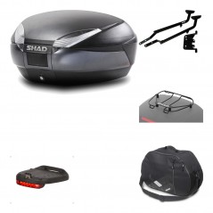 Rear trunk + mounting hardware + accessories  SH48 DARK GREY PREMIUM