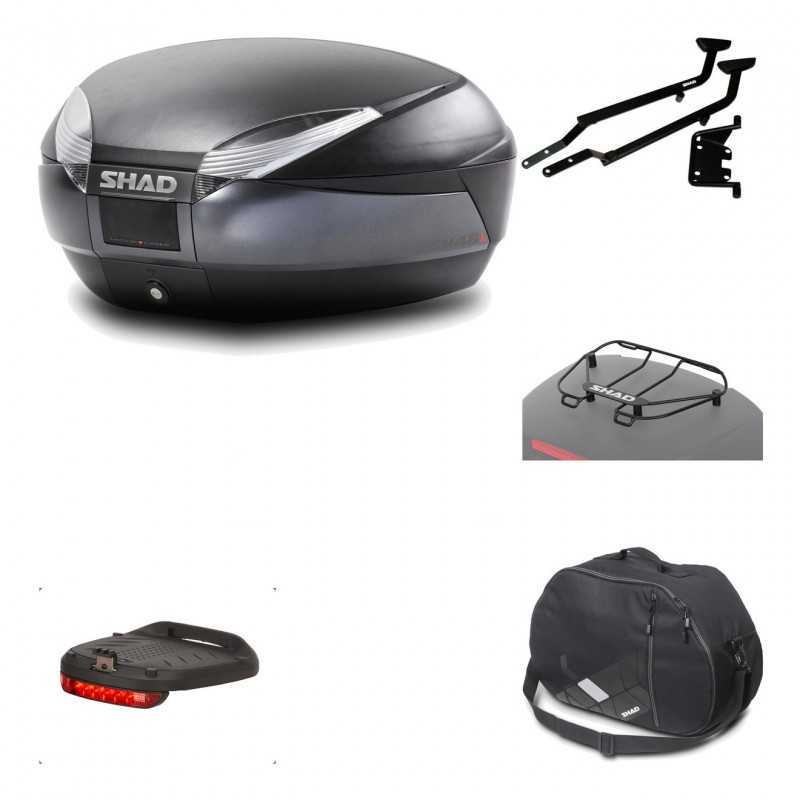 Rear trunk + mounting hardware + accessories  SH48 DARK GREY PREMIUM