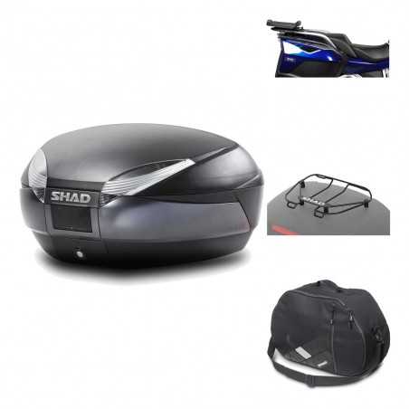 SHAD Baul trasero + herraje montaje accesorios SH48 DARK GREY PREMIUM KIT-190080