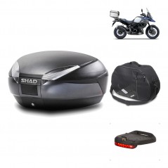 SHAD Baul trasero + herraje montaje accesorios SH48 DARK GREY PREMIUM KIT-189781