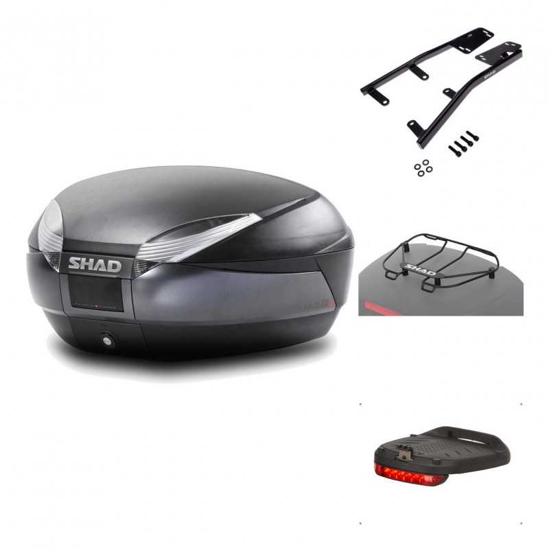 Rear trunk + mounting hardware + accessories  SH48 DARK GREY PREMIUM