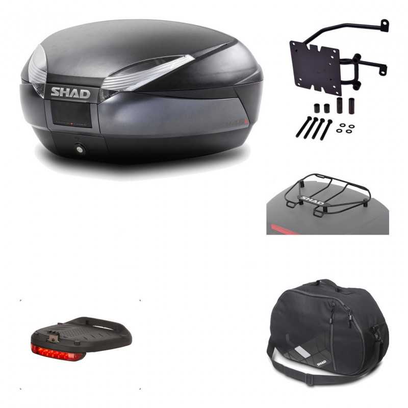 Rear trunk + mounting hardware + accessories  SH48 DARK GREY PREMIUM