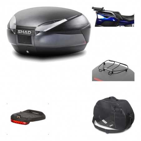 SHAD Baul trasero + herraje montaje accesorios SH48 DARK GREY PREMIUM KIT-190081