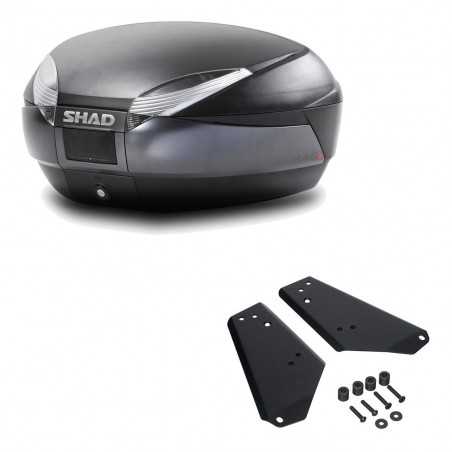 SHAD Baul trasero + herraje montaje SH48 DARK GREY PREMIUM KIT-189834
