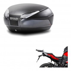 SHAD Baul trasero + herraje montaje SH48 DARK GREY PREMIUM KIT-190082