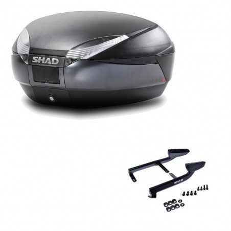 SHAD Baul trasero + herraje montaje SH48 DARK GREY PREMIUM KIT-190034