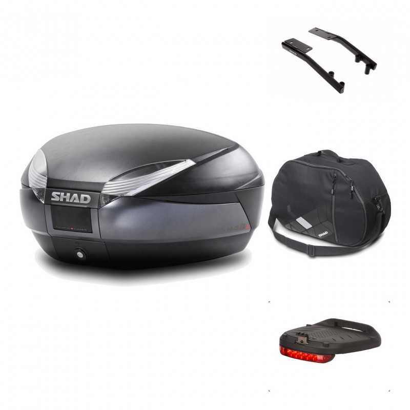 Rear trunk + mounting hardware + accessories  SH48 DARK GREY PREMIUM