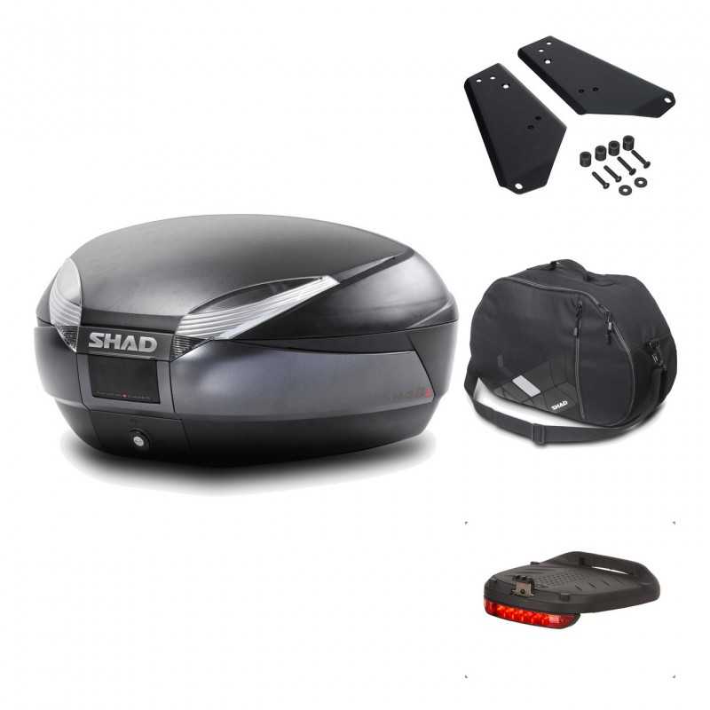 Rear trunk + mounting hardware + accessories  SH48 DARK GREY PREMIUM