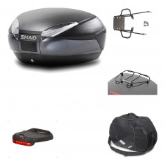 Rear trunk + mounting hardware + accessories  SH48 DARK GREY PREMIUM